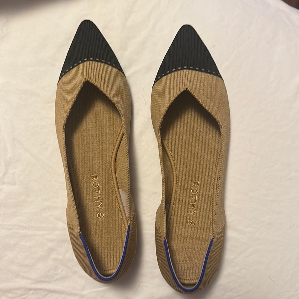 Rothy’s Camel Captoe The Point Shoes